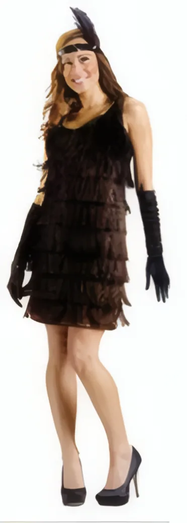 Disfraz de Charleston Marrón